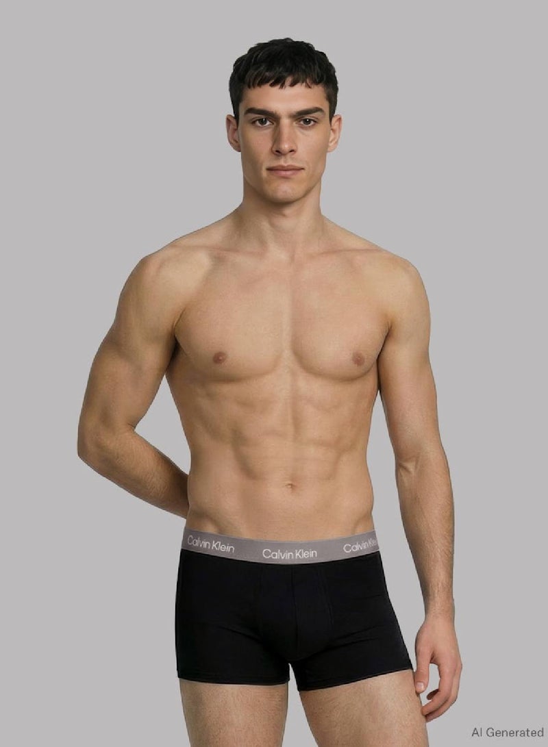 CALVIN KLEIN 3 Pack Low Rise Trunks - Cotton Stretch - Image 2